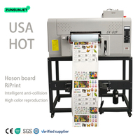 Zunsunjet Nouveau Produit Fournisseur D'or A3 Machine A Impression Uv Dtf Machine Rouleau Imprimante Pour Logo Autocollant