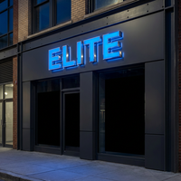 Letras Metálicas Modernas con Retroiluminación LED 3D para Recepción de Hotel de Lujo, Logotipo Comercial Personalizado, Señalización Profesional Iluminada