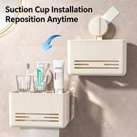 Porte-papier toilette carré à ventouse, sans perçage, mural, étanche, avec étagère de rangement supérieure pour salle de bain