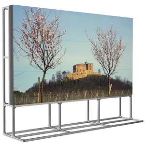 壁挂式安装超窄边框2k屏幕3x3液晶电视墙，带控制器