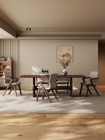 Chaise de salle à manger en bois massif avec dossier, nouveau modèle - Style nordique - Chaise de designer minimaliste épaissie pour bureau, salle à manger, maison, café