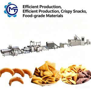 Línea completa de extrusión y fritura para snacks inflados como <span class=keywords><strong>Cheetos</strong></span> y Nik Naks, con filtro de aceite y cinta transportadora de enfriamiento. - Product Image 3