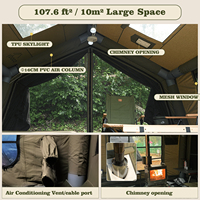 Tente pneumatique Coody 10.0 - Vert armée, tente de camping gonflable personnalisée, grande tente de camping de voyage, tente d'extérieur
