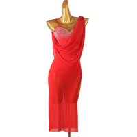 Nouvelle robe de danse latine élégante robe de performance de compétition professionnelle robe de danse rumba simulant de diamant autrichien