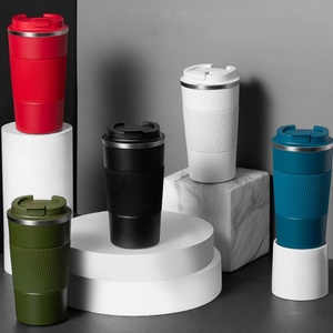 Taza de Café de Acero Inoxidable 316 de 510 ml con Funda Antideslizante, Termo de Viaje para Auto, Botella Aislada - Product Image 4