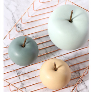 Decorazione Nordica Moderna Minimalista in Ceramica a Forma di Mela per Soggiorno, Mobile TV, Decorazione Morbida per la Casa, Decorazione Frutta - Product Image 2