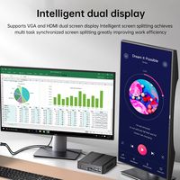PC Mini Industri Murah Intel Celeron J1800/J1900 HD+VGA 6*USB 2*LAN 2*COM Komputer Mini Tanpa Kipas Opsional