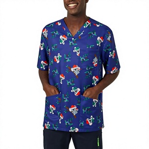 Direct Factory Customize OEM Logo Unisex <b>Tunic</b> Scrub Top Multi Colors Spa Clothing <b>Salon</b> Beautician Uniform 100% Cotton Workwear - Product Image 4