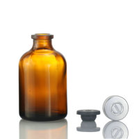 Hochwertige pharmazeut ische Glasflaschen mit klarer und bernstein farbener Infusion Geformte medizinische Flasche
