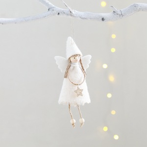Handmade Small Angel Pendant New <b>Christmas</b> <b>Tree</b> Decoration with Pointed Hat and Heart Girl Ornament <b>Christmas</b> Supplies - Product Image 2