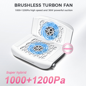 MAXSO Aspirateur de poussière pour ongles silencieux et puissant à double turbo 40W, usage professionnel en <span class=keywords><strong>salon</strong></span>, vitesse réglable, aspirateur de <span class=keywords><strong>table</strong></span> DIY - Product Image 3