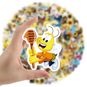 สติกเกอร์การ์ตูนรูปผึ้งในสวนแบบกำหนดเอง200ชิ้น/ถุงกันน้ำติดโลโก้น่ารักสติกเกอร์ดอกทานตะวันผีเสื้อสมุดบันทึกสำหรับตกแต่งบ้าน - Product Image 6