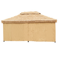 Vente en gros de pare-soleil de chaume en acier moderne 3*3m personnalisé Gazebo étanche pour patio, pergola Gazebo pavillon tente pour usage commercial