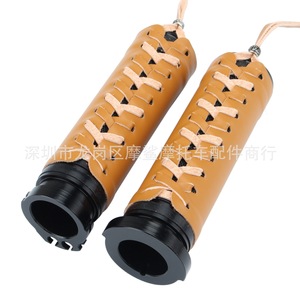Moshark – housses de guidon de moto en cuir, 22mm 25mm, couvre-poignée universel rétro pour modification de vélo - Product Image 4