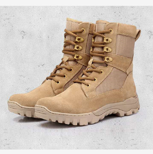 Botas Tácticas para Desierto con Sistema de Cordones Rápidos, 3 Pares de Ganchos, 4 Pares de Ojales, Suela Antideslizante de Alta Calidad con Costuras Reforzadas en la Parte Delantera - Product Image 1