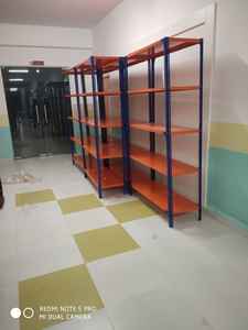 Étagère de rangement murale réglable en métal à 3 niveaux bleue - Product Image 3