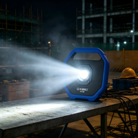 Lampe d'inspection à batterie au lithium, luminosité réglable, portable, pour travaux industriels, construction, réparation, OEM, bricolage, laser à ligne et points