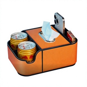 Boîte de rangement pour accoudoir de voiture, 50l, avec poignée, organisateur d'intérieur de voiture multifonctionnel en cuir pour véhicules généraux - Product Image 3