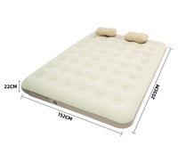 Matelas pneumatique floqué portable avec pompe de gonflage rapide intégrée, pliable, imperméable, pour la maison et le camping