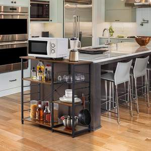 Huasheng Estante de Cocina Metálico de 3 Niveles, Tipo Soporte, No Plegable, Multifunción, para Cafetera, Microondas, con Cestas de Alambre - Product Image 3