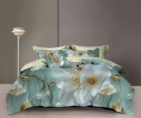 Quantité minimale de commande de 100m par conception Ensemble de draps à impression numérique 5D tissu