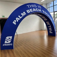 Stand d'exposition modulaire pliable portable 10x10 pieds en aluminium avec structure tubulaire et tissu tendu, modèle CS-arch Booth -27 OEM