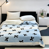 Selimut Ultra-Lembut Custom dengan Motif Cetak Ringan, Selimut Lempar Bermotif Seni Pop Modern & Grafiti untuk Tempat Tidur