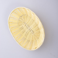 Panier à pain en rotin tressé en plastique, plateau de rangement pour fruits et légumes, panier de présentation pour pâtisseries et en-cas pour la décoration de table de boulangerie ou de cuisine