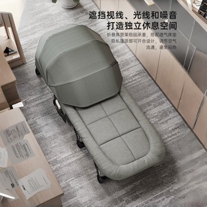 เตียงพับพร้อมผ้าคลุมกันแสงและป้องกันการมองเห็น เหมาะสำหรับพักผ่อนคนเดียวในออฟฟิศ ใช้ในบ้านได้ พกพาสะดวก รุ่น AL-9700562 - Product Image 4