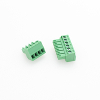 Bloc de bornes enfichable 3,81/3,5 mm 2-24P Femelle 300V 8A Connecteur PCB enfichable PA66/Laiton 28-16AWG Vert M2.5 Acier Zingué