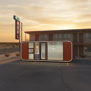 Cabina Capsula di Lusso in Stile Modernista |   Casa Prefabbricata Airbnb con Bagno, Casa Modulare in Acciaio, Pod Abitativo Pronto per l'Energia Solare Off-Grid - Product Image 1