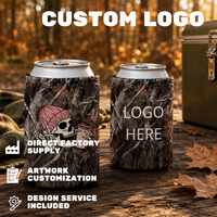Porte-boissons isotherme en néoprène camouflage pour l'extérieur, avec logo personnalisé, étanche et portable pour le camping et la randonnée