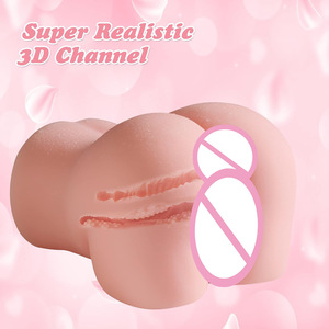 Masturbatore Maschile Realistico a Doppio Canale Vaginale e Anale, Vagina Tascabile 3D Testurizzata in TPE, Modello Corporeo Realistico, Confezione Discreta per Uomini - Product Image 3