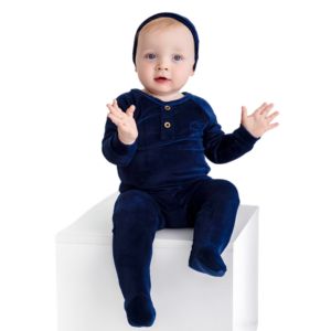 Custom OEM Winter Velour Baby Romper Footie <strong>Boy</strong> Girl Sleep Suit Newborn Clothes 0-3 Month Toddler <strong>Onsie</strong> Pajama Babygrow Bodysuit - Product Image 1