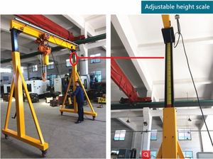 1 3 5 ، <span class=keywords><strong>10</strong></span> طن ارتفاع قابل للتعديل نوع صغير رفع المرآب الحمل الكهربائية المحمولة رافعة جسرية السعر - Product Image 4