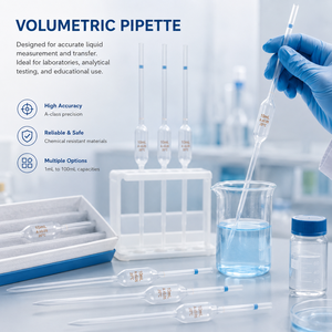 Pipette en verre de type ampoule Degao avec calibration de précision pour la préparation de solutions standard et l'analyse chimique - Product Image 2