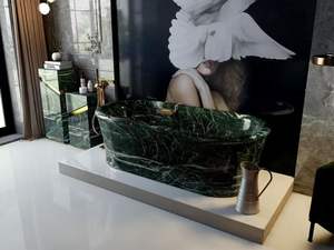 Fábrica <span class=keywords><strong>Italia</strong></span> Piedra Natural Verde Esmeralda Pradas Mármol Verde para Encimera Interior - Product Image 5