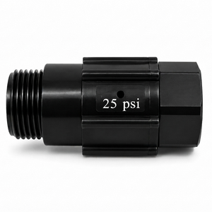 Regulador de presión de agua constante de 25 PSI con conexión de plástico de rosca NPT macho y hembra para riego por goteo y aspersión - Product Image 1