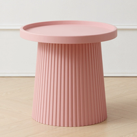 Vente en gros table basse moderne mobilier d'intérieur coloré tables rondes en plastique ordinaires