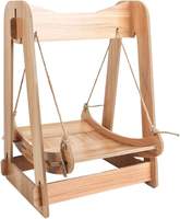 Vente en gros de lit personnalisé en bois massif pour chat hamac détachable moderne nid de couchage balançoire jouet fournitures pour animaux de compagnie pour chats arbres à chat griffoir