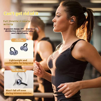 Auriculares Inalámbricos Luminosos con Clip para Oreja, Auriculares Deportivos con Cancelación de Ruido, Micrófono Incorporado, Llamadas Nítidas, Sonido Estéreo 3D para Ejercicio al Aire Libre