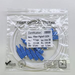 G652D sc/upc โหมดเดี่ยว0.9มม. LSZH ใยแก้วนำแสงความยาว1.5เมตรจำนวน12ชิ้นไฟเบอร์สำหรับการใช้ FTTH FTTx - Product Image 2