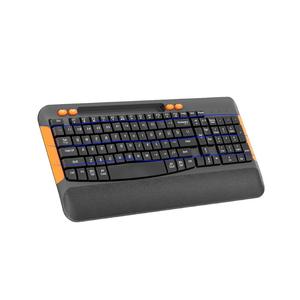 Ergonomic 107-Key 2.4G Bàn phím không dây với đệm Palm còn lại điện thoại chủ Khả năng tương thích đầy đủ kích thước thiết kế kết nối <span class=keywords><strong>USB</strong></span> - Product Image 3