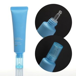 Tube de crème pour les yeux en plastique mat pour emballage cosmétique, imprimé offset avec bouchon compte-gouttes brillant transparent - Product Image 5