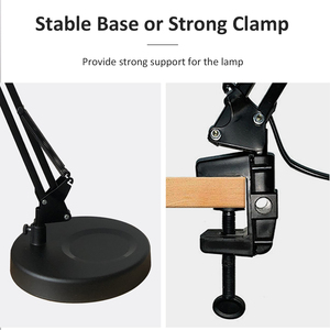 <span class=keywords><strong>Lampe</strong></span> <span class=keywords><strong>de</strong></span> table <span class=keywords><strong>de</strong></span> <span class=keywords><strong>bureau</strong></span> <span class=keywords><strong>à</strong></span> LED noire réglable et <span class=keywords><strong>à</strong></span> intensité variable <span class=keywords><strong>de</strong></span> qualité supérieure avec <span class=keywords><strong>pince</strong></span> <span class=keywords><strong>en</strong></span> fer pour salle <span class=keywords><strong>de</strong></span> <span class=keywords><strong>lecture</strong></span> et étude - Product Image 3