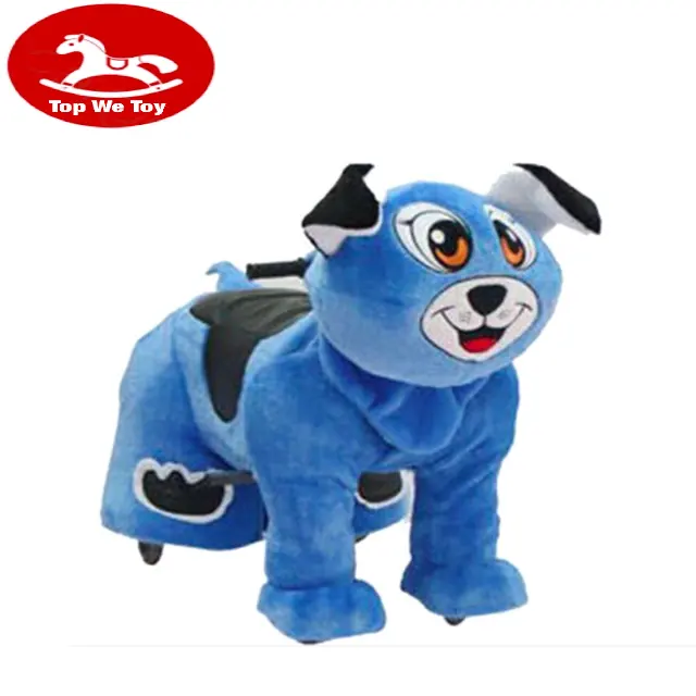 Factory price amusement park kids game plush animal toy electric motorbike for sale