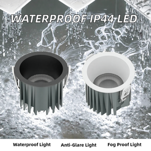ไฟดาวน์ไลท์ฝังฝ้าเพดาน LED กันน้ำ IP44 ป้องกันแสงสะท้อน ป้องกันฝ้า ตัวเรือนอะลูมิเนียม ดีไซน์ทันสมัย ปรับความสว่างได้ CRI สูง 90 เหมาะสำหรับห้องน้ำ - Product Image 2