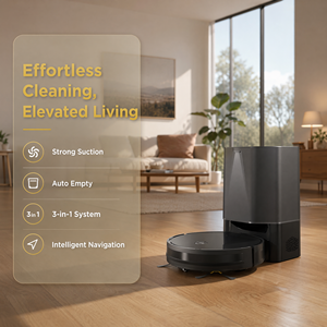 PM8 Robot Vacuum Cleaner with Auto-Empty Station, Strong Suction, 3-in-1 Sweep <b>Mop</b> Vacuum, Smart Navigation for Home Cleaning - Product Image 4
