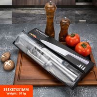 Ensemble de couteaux de cuisine tout en acier à cinq pièces, couteaux de cuisine en acier inoxydable d'exportation et couteaux de cuisine