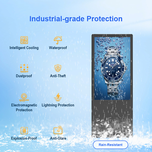 Afficheur numérique vertical extérieur LCD 43/49/55/65 pouces, Totem Android, affichage numérique autoportant, écran tactile, <span class=keywords><strong>kiosque</strong></span> - Product Image 3